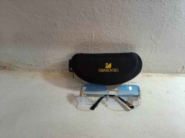 Lunettes de soleil avec cristaux Dégradé Bleu