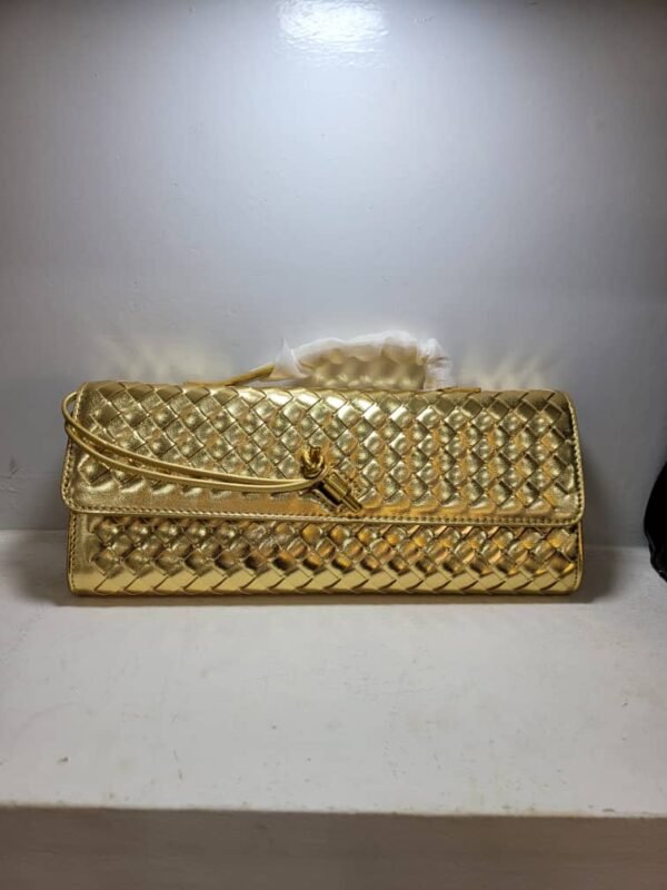 Pochette Tressé Doré