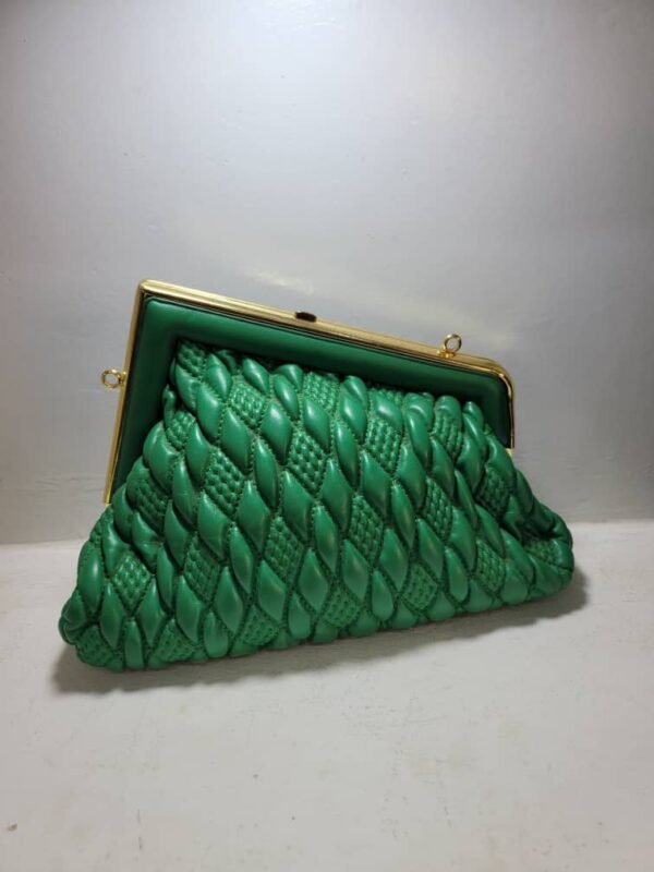 Pochette plissée vert émeraude