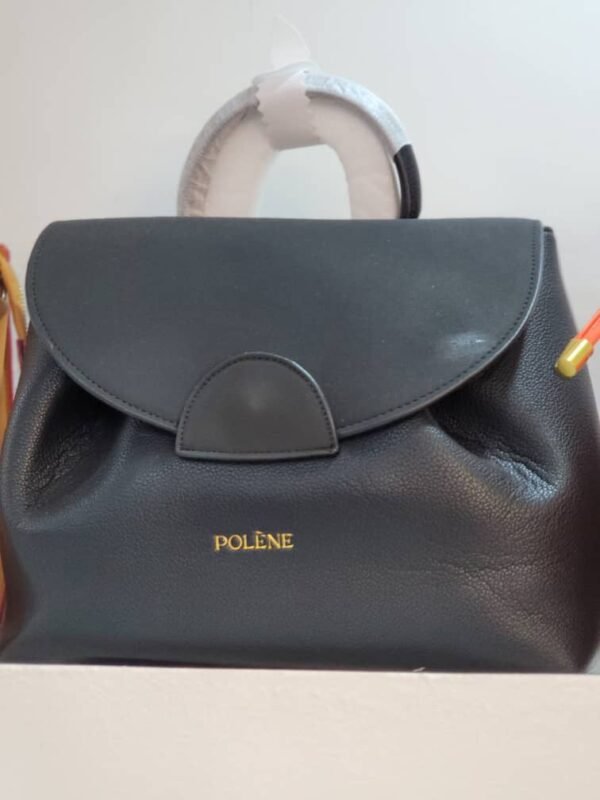 Sac à main drapé en cuir grainé Noir