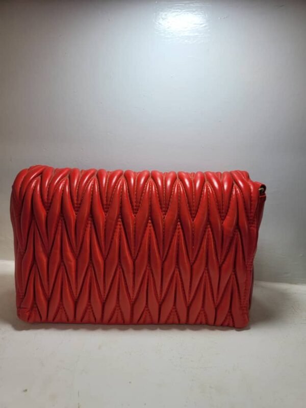 Sac bandoulière plissé rouge